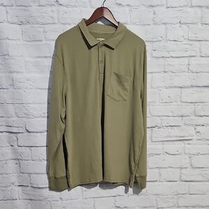 Goodfellow & Co Olive Green Long Sleeve Polo